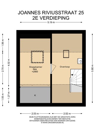 Floorplan - Joannes Riviusstraat 25, 6181 BT Elsloo